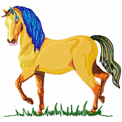 Horses Embroidery Design 2